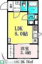 Frost 1LDKの間取図画像