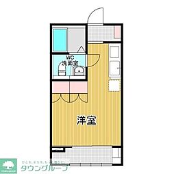 びゅうHeim.H・Y ワンルームの間取図画像
