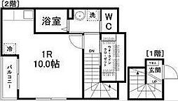 エルハーベン子平町 ワンルームの間取図画像