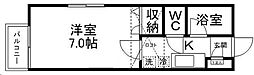 エスプワールM 1Kの間取図画像