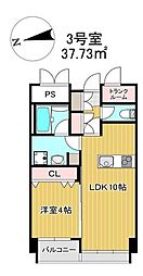 PAXレジデンス 1LDKの間取図画像