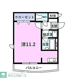 マイルストーン石名坂 ワンルームの間取図画像