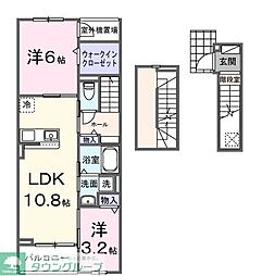 ルーチェフルサワGJ 2LDKの間取図画像