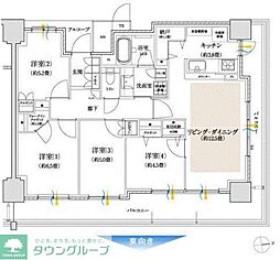 パークタワーあすと長町 4LDKの間取図画像