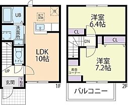 Villa Sieger(ヴィラ ジーガー) A 2LDKの間取図画像