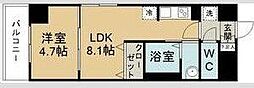 アスコットあすと長町 1LDKの間取図画像