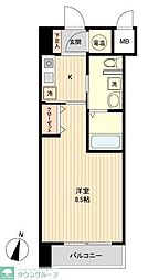 アントラ立町 1Kの間取図画像