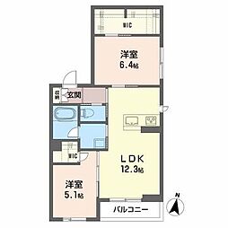 シャーメゾンアムール 2LDKの間取図画像