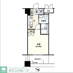 レジデンス片平 1Kの間取図画像