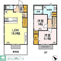 ワン・ディア・ガーデン 2LDKの間取図画像