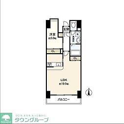 ラ・シール仙台 1LDKの間取図画像
