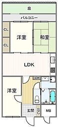 正起瓢箪山ハイツ1階庭付き物件