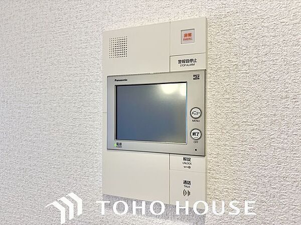 防犯対策にもなるモニター付インターホン設置。