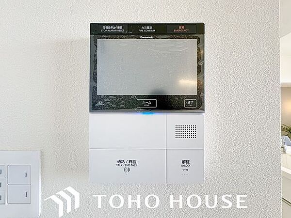 防犯対策にもなるモニター付インターホン設置。