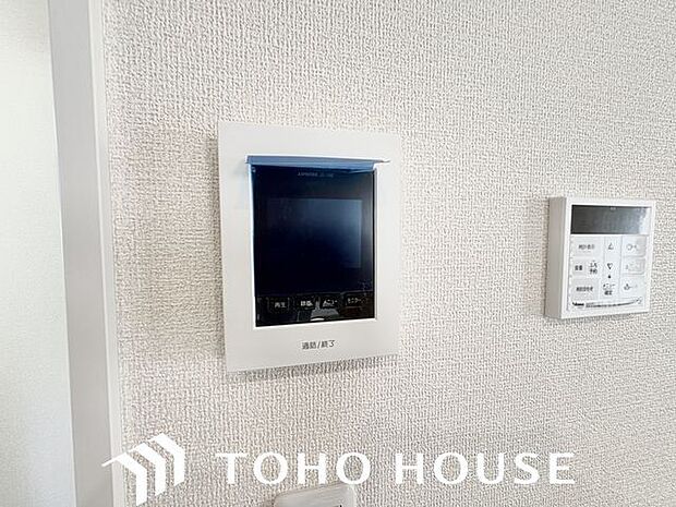 防犯対策にもなるモニター付インターホン設置。