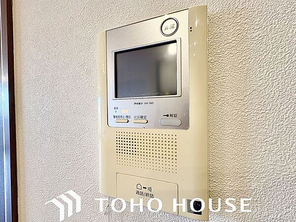 防犯対策にもなるモニター付インターホン設置。