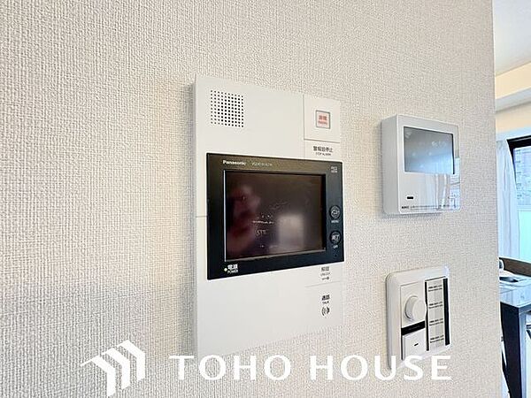 防犯対策にもなるモニター付インターホン設置。
