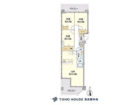 3LDK 間取り