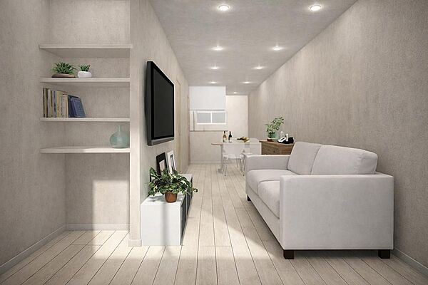 【内観完成未来図】南バルコニーで毎日のお洗濯もラクラク快適(建物価格899万円、建物面積66.7m)