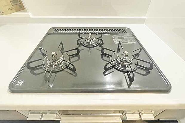 (ガスコンロ) 同時に作業ができ効率的♪便利な3つくちコンロ!