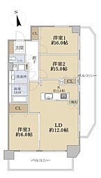 藤和シティホームズ小竹向原 3LDKの間取図画像