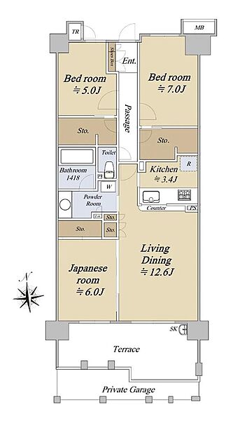 間取りを拡大表示