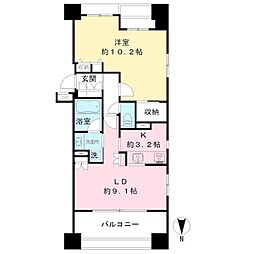クリオ八王子横山町 1LDKの間取図画像