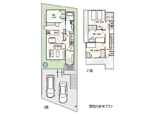 瀬戸市山手町IV B区画 参考プラン