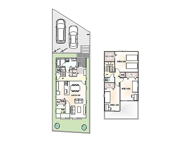 豊田市桝塚西町 西区画 参考プラン