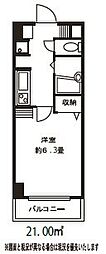 ドミール目白 1Kの間取図画像