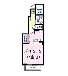 アイリス ワンルームの間取図画像