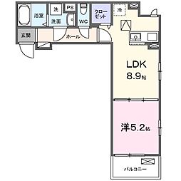 グラース 1LDKの間取図画像
