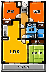 グランシャリオ氷上1番館 3LDKの間取図画像