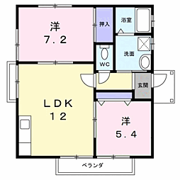 メゾンみやびC 2LDKの間取図画像