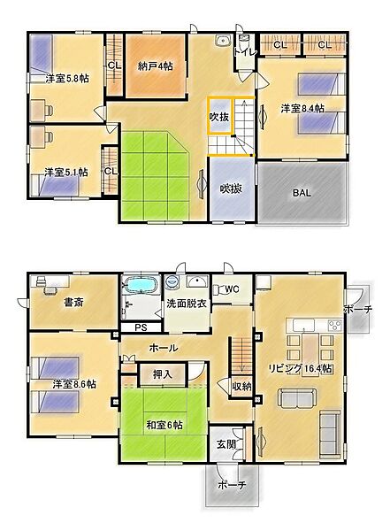 二世帯住宅やグループホームなど、多目的に使える間取
