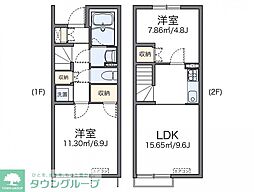 レオネクストサニーハウス前原 2LDKの間取図画像