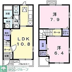 エタニティ 2LDKの間取図画像