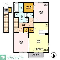 コンフォートA 2LDKの間取図画像