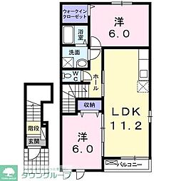 カルム22 2LDKの間取図画像