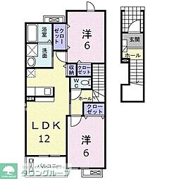 ポワールメゾンD 2LDKの間取図画像