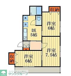 プラザビル 3DKの間取図画像