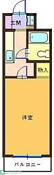 立木マンション 1Kの間取図画像