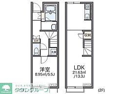レオネクストじんぼはら駅南 1LDKの間取図画像