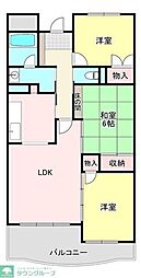 アビタシオン深町 3LDKの間取図画像