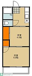 高橋ハイツ 2Kの間取図画像