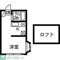 モンパレス国定第52号館 1SKの間取図画像