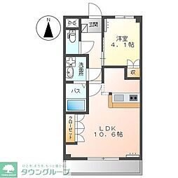 レジオン・ドヌール 1LDKの間取図画像