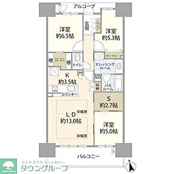 サーパス熊谷銀座セントマークス 3SLDKの間取図画像