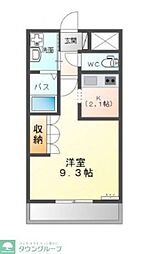 カテリーナ 1Kの間取図画像