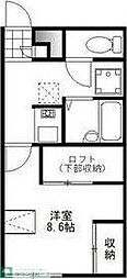レオパレス樟の木 1Kの間取図画像